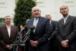 U.S. Secretary of Agriculture Sonny Perdue talks to the media after U.S. President Donald Trump’s roundtable discussion with farmers at the White House in Washington